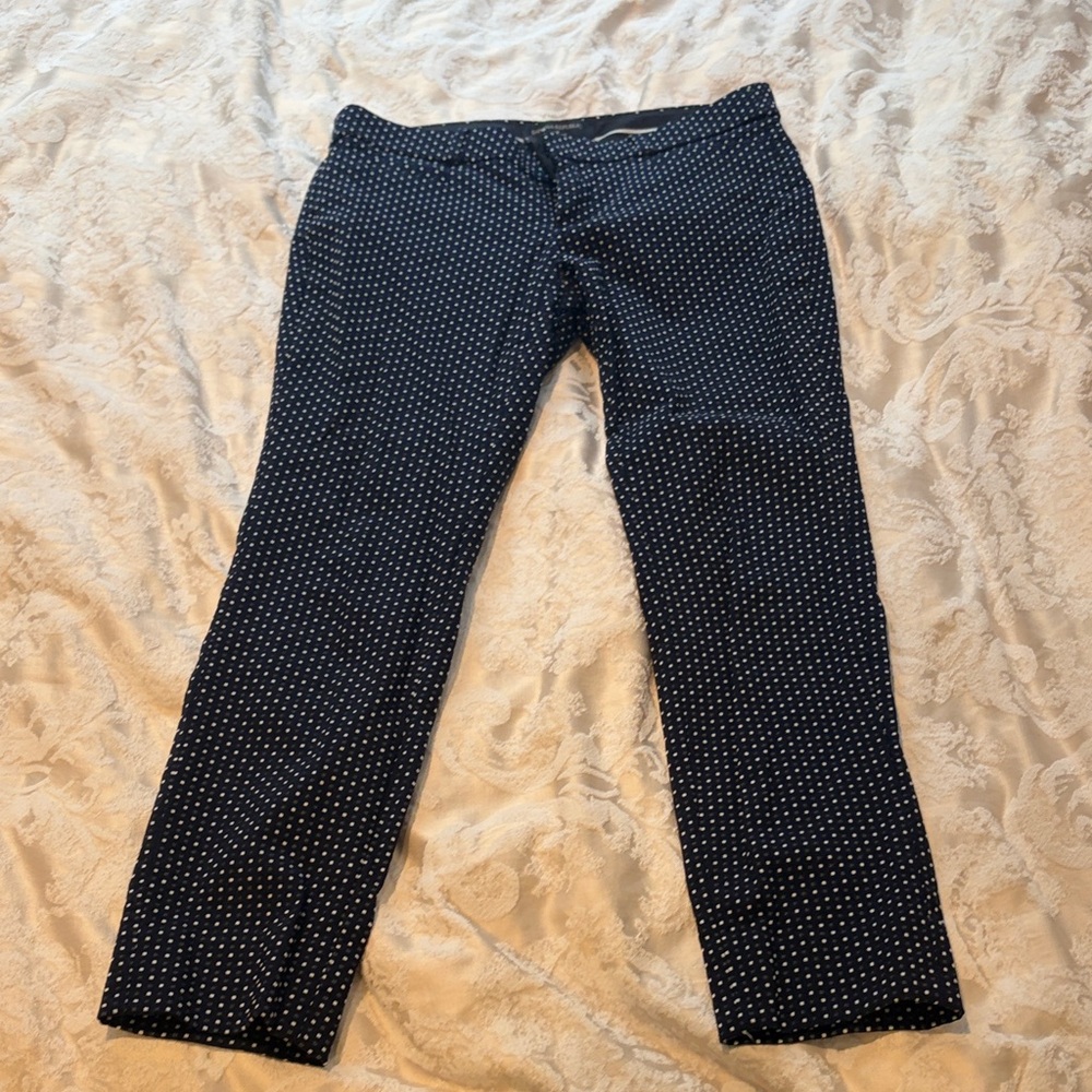 Banana Republic Women's Black Polka Dot Cropped Pants